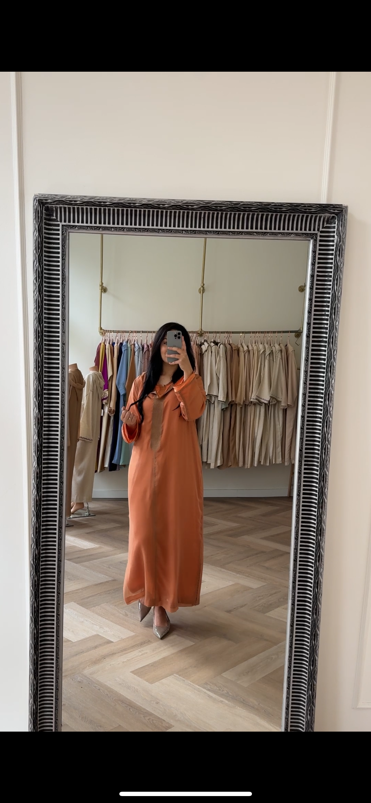 Randa Jellaba 2 delig Soft Orange