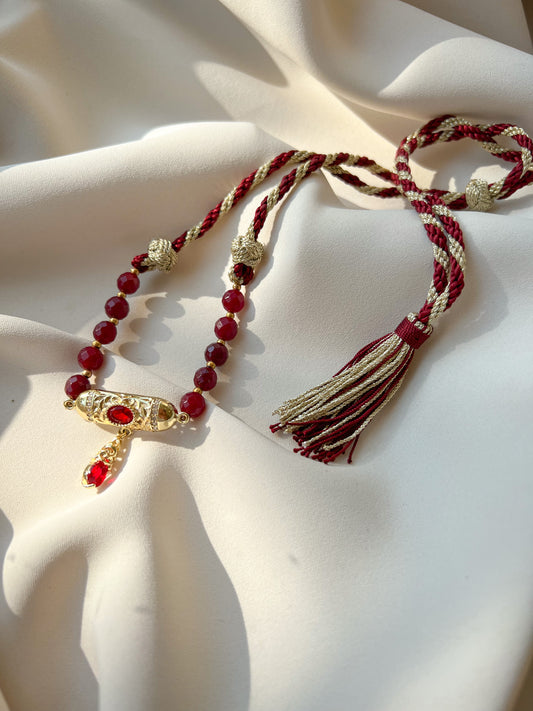 Necklace Deep red